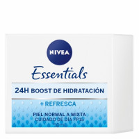 Crema facial de día refrescante 24H hidratación FP30 para piel norma y mixta Nivea 50 ml.