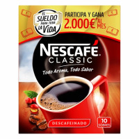 Café soluble descafeinado en sobres Nescafé Classic 10 ud.