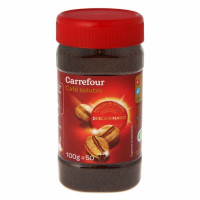 Café soluble mezcla descafeinado Carrefour 100 g.