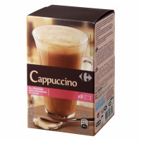 Café soluble cappuccino chocolate Carrefour Extra 144 g.