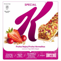 Barritas de cereales con frutas rojas Special K Kellogg's 6 unidades de 21,5 g. Barritas de cereales con frutas rojas Special K Kellogg's 6 unidades de 21,5 g.