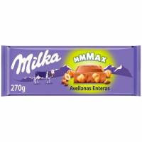 Chocolate con leche y avellanas enteras Milka Mmmax 270 g.