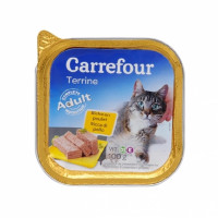 Comida húmeda de pollo para gato Carrefour 100 g.