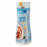 Salsa yogur Carrefour envase 300 g.