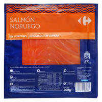 Salmón ahumado noruego Extra CARREFOUR 200 g. Salmón ahumado noruego Extra CARREFOUR 200 g.
