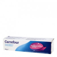 Crema adhesiva para prótesis dentales fijación fuerte Dentafix Carrefour Soft 50 g.
