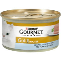 GOURMET Gold Mousse comida húmeda para gatos con pescado del océano lata 85 g