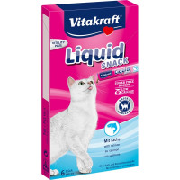 VITAKRAFT Liquid snack líquido para gatos con salmón y Omega 3 caja 6 unidades 15 g