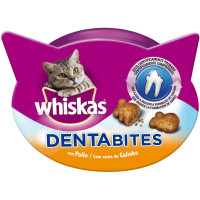 WHISKAS Dentabits snacks para gatos con pollo tarrina 40 g WHISKAS Dentabits snacks para gatos con pollo tarrina 40 g