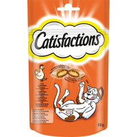 CATISFACTIONS snacks para gatos rellenos de pollo envase 60 g