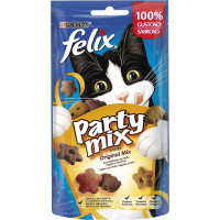 FELIX Party Mix snacks para gatos con sabor a pollo, hígado y pavo paquete 60 g