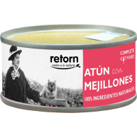 RETORN comida húmeda con atún y mejillones para gatos adultos lata 80 g RETORN comida húmeda con atún y mejillones para gatos adultos lata 80 g