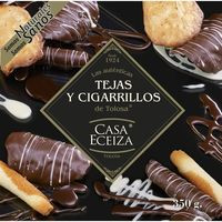 Tejas-cigarrillos de chocolate CASA ECEIZA, caja 350 g