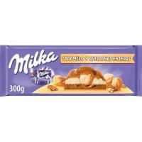 Chocolate con caramelo-avellana MILKA, tableta 300 g