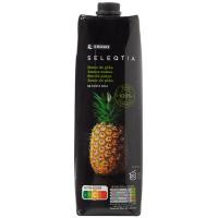 Zumo de piña exprimida Eroski SELEQTIA, brik 1 litro Zumo de piña exprimida Eroski SELEQTIA, brik 1 litro