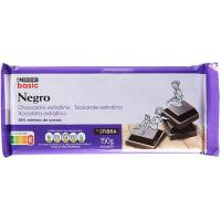 Chocolate negro extrafino EROSKI BASIC, tableta 150 g
