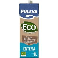 Leche entera ecológica PULEVA, brik 1 litro