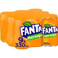 Refresco de naranja FANTA, pack 9x33 cl Refresco de naranja FANTA, pack 9x33 cl