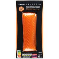 Lomo de salmón ahumado EROSKI SELEQTIA, bandeja 150 g