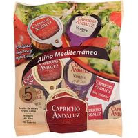 Aliño mediterráneo (aceite-vinagre-sal) C. ANDALUZ, pack 5 unid. Aliño mediterráneo (aceite-vinagre-sal) C. ANDALUZ, pack 5 unid.
