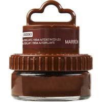 Crema marrón para calzado EROSKI, tarro aplicador 1 ud Crema marrón para calzado EROSKI, tarro aplicador 1 ud
