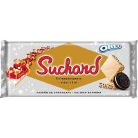 Turrón de chocolate blanco oreo crujiente SUCHARD, tableta 230 g Turrón de chocolate blanco oreo crujiente SUCHARD, tableta 230 g