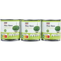 Guisante muy fino EROSKI BASIC, pack 3x140 g Guisante muy fino EROSKI BASIC, pack 3x140 g
