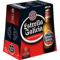 Cerveza especial ESTRELLA GALICIA, pack botellín 6x25 cl Cerveza especial ESTRELLA GALICIA, pack botellín 6x25 cl