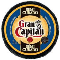 Queso mezcla semicurado GRAN CAPITÁN, al corte, compra mínima 250 g Queso mezcla semicurado GRAN CAPITÁN, al corte, compra mínima 250 g