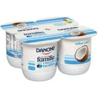 Yogur sabor coco DANONE, pack 4x120 g Yogur sabor coco DANONE, pack 4x120 g
