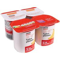 Yogur sabor plátano EROSKI BASIC, pack 4x125 g Yogur sabor plátano EROSKI BASIC, pack 4x125 g