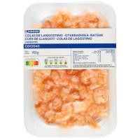 Colas de langostino natural EROSKI, bandeja 160 g Colas de langostino natural EROSKI, bandeja 160 g