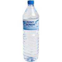 Agua mineral FONT SORDA, botella 1,5 litros Agua mineral FONT SORDA, botella 1,5 litros