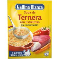 Sopa de ternera con estrellitas GALLINA BLANCA, sobre 74 g