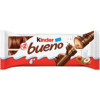 Barrita de chocolate KINDER BUENO, 1 ud, 43 g