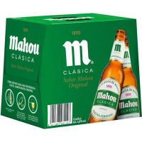 Cerveza clásica MAHOU, pack botellín 12x25 cl