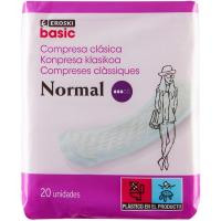 Compresa gruesa EROSKI, paquete 20 uds. Compresa gruesa EROSKI, paquete 20 uds.