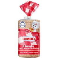 Pan de molde sin corteza 8 cereales BIMBO, paquete 450 g Pan de molde sin corteza 8 cereales BIMBO, paquete 450 g
