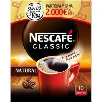 Café soluble natural NESCAFÉ, caja 10 sobres