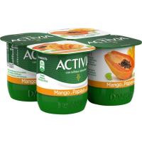 Activia con mango-papaya-soja DANONE, pack 4x120 g Activia con mango-papaya-soja DANONE, pack 4x120 g