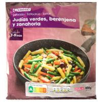 Salteado de judía-berenjena-zanahoria EROSKI, bolsa 450 g Salteado de judía-berenjena-zanahoria EROSKI, bolsa 450 g