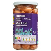 Salchichas Cocktail EROSKI, frasco 200 g Salchichas Cocktail EROSKI, frasco 200 g