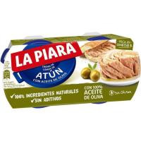 Paté de atún en aceite de oliva natural LA PIARA, pack 2x75 g