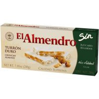 Turrón duro sin azúcar EL ALMENDRO, caja 200 g Turrón duro sin azúcar EL ALMENDRO, caja 200 g