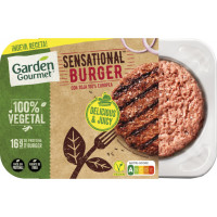 Burger vegetal Sensational GARDEN GOURMET a base de proteína de soja y trigo 226 g