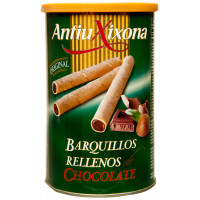 Barquillos ANTIU XIXONA rellenos con chocolate 200 g Barquillos ANTIU XIXONA rellenos con chocolate 200 g