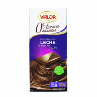 Chocolate VALOR leche 0% azúcares añadidos 100 g