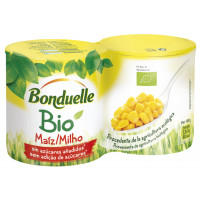 Maíz tierno dulce BONDUELLE Bio sin azúcares añadidos fácil apertura 2x140 g