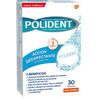 Tabletas limpiadoras POLIDENT fórmula limpiadora para prótesis dentales 30 u