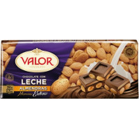 Chocolate VALOR con leche y almendras marconas enteras 250 g Chocolate VALOR con leche y almendras marconas enteras 250 g